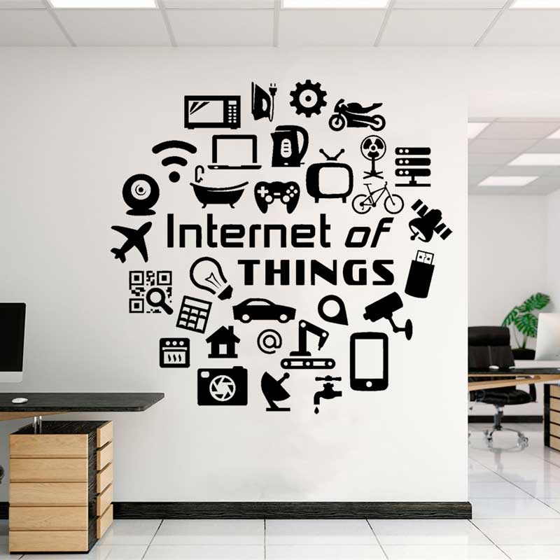 Tech Office Wall - Tech vinyl wall decals 사물의 인터넷