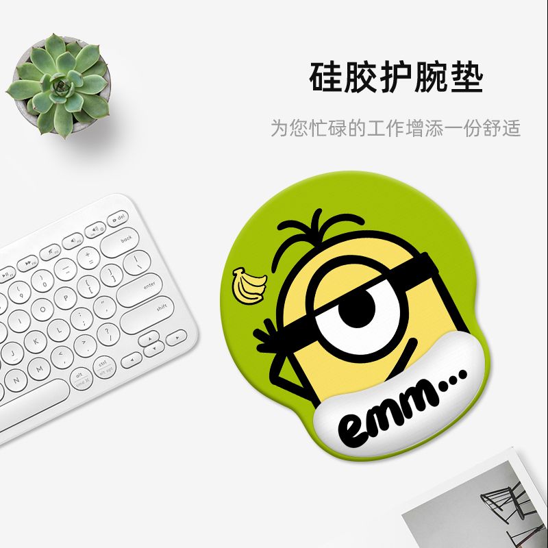 미니언즈 만화 귀여운 손목 받침대 마우스 패드 카와이  - Office Tech 리뷰 및 가격