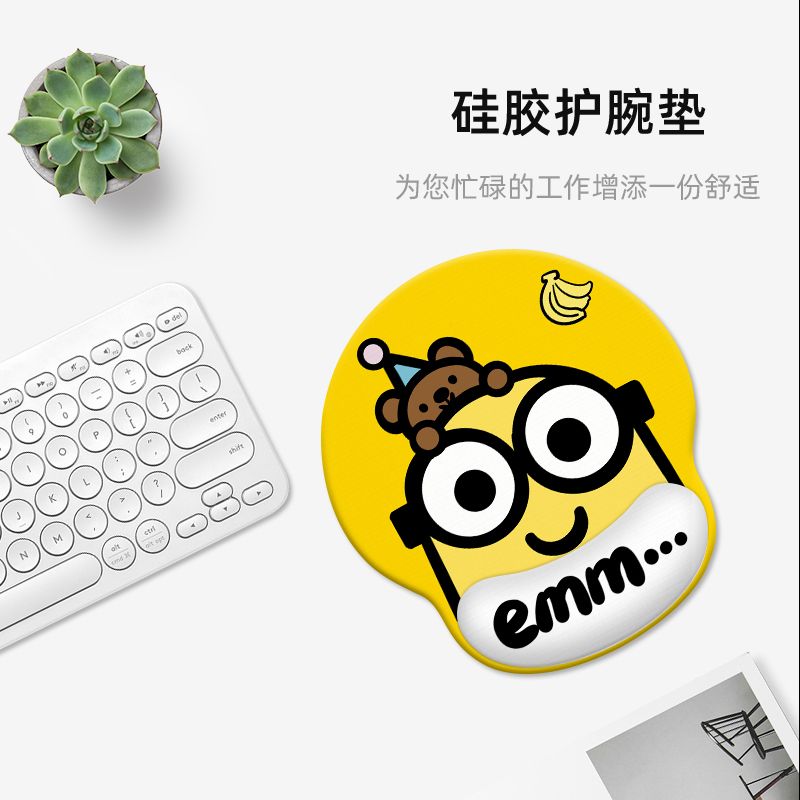 미니언즈 만화 귀여운 손목 받침대 마우스 패드 카와이  - Office Tech 리뷰 및 가격