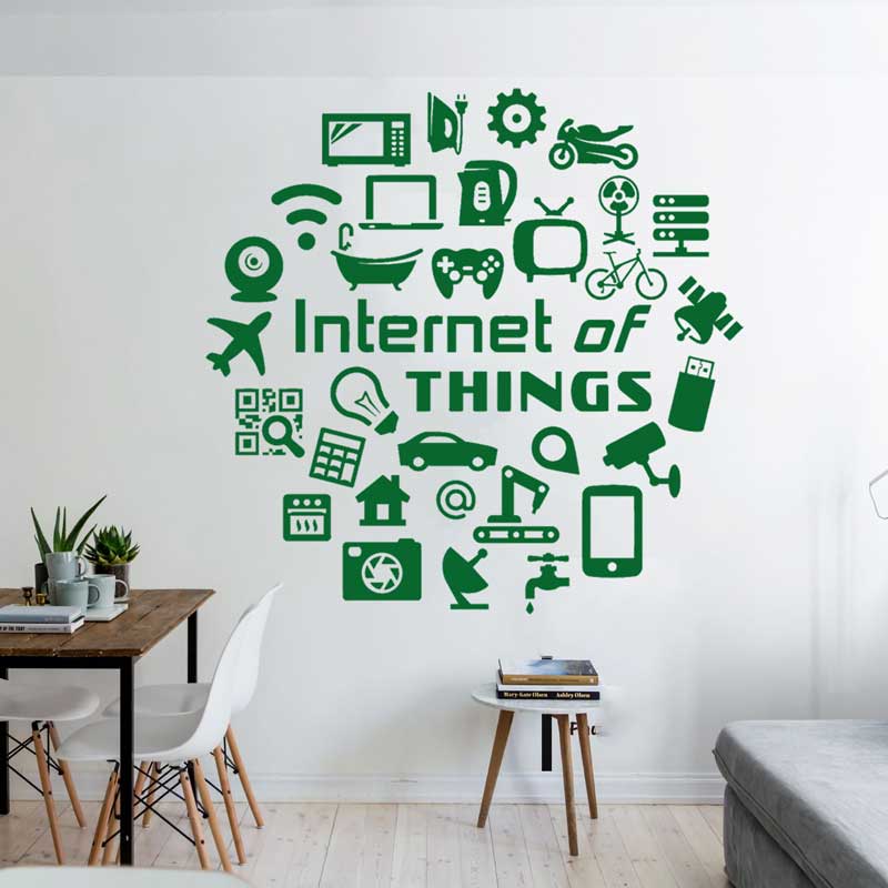 Tech vinyl wall decals 사물의 인터넷 - Tech Office Wall 리뷰 및 가격