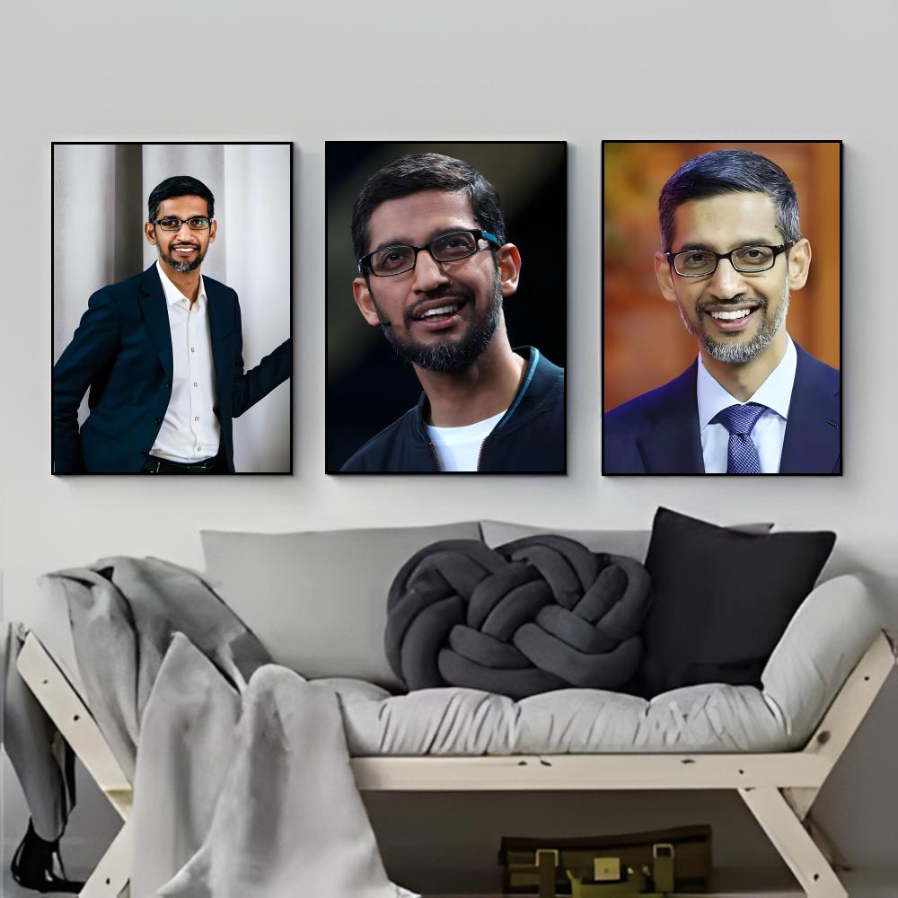 세련된 기업 S-Sundar Pichai 기술 리더 사 - Tech Office Wall 리뷰 및 가격