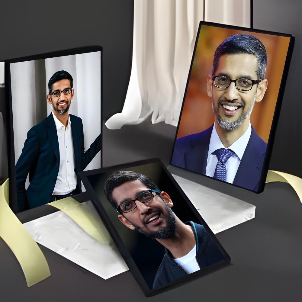 세련된 기업 S-Sundar Pichai 기술 리더 사 - Tech Office Wall 리뷰 및 가격