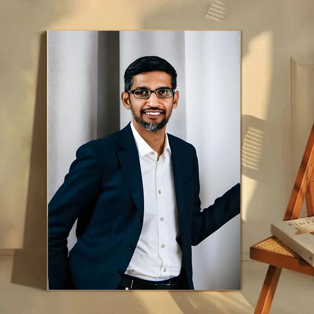 세련된 기업 S-Sundar Pichai 기술 리더 사 - Tech Office Wall 리뷰 및 가격