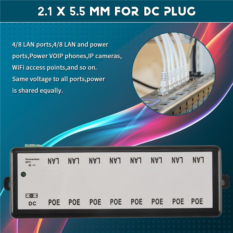 B03B-8 포트 Poe 인젝터 Poe 분배기 CCTV - Power Over Ethernet 리뷰 및 가격